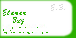 elemer buz business card